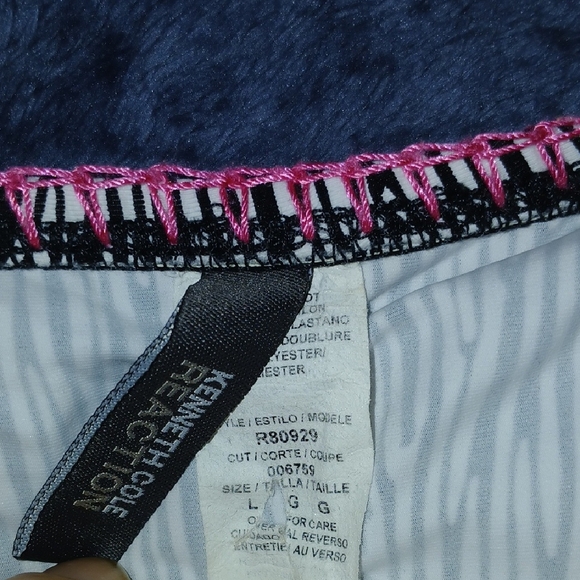 Kenneth Cole Reaction Zebra Print Bikini with Pink Accents - Picture 2 of 4